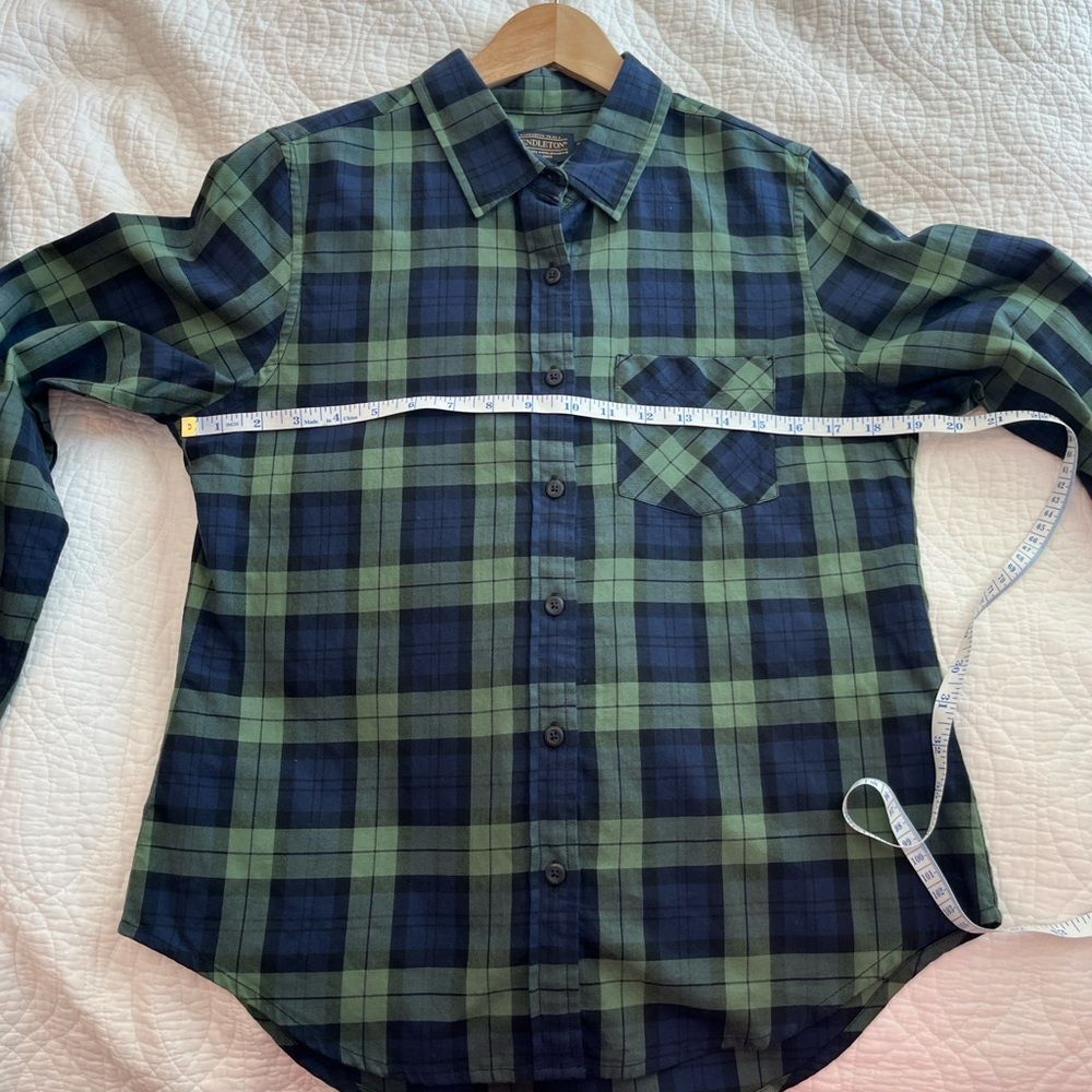 Pendleton 100% Cotton Plaid Button Down Shirt Pre… - image 5